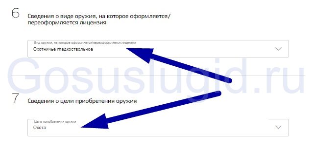 Подать заявление на продление оружия госуслуги. Вид и Тип оружия для госуслуг. Образец справки на оружие на госуслугах. Пример заполнения вида типа оружия на госуслугах. Вид и Тип оружия на госуслугах.